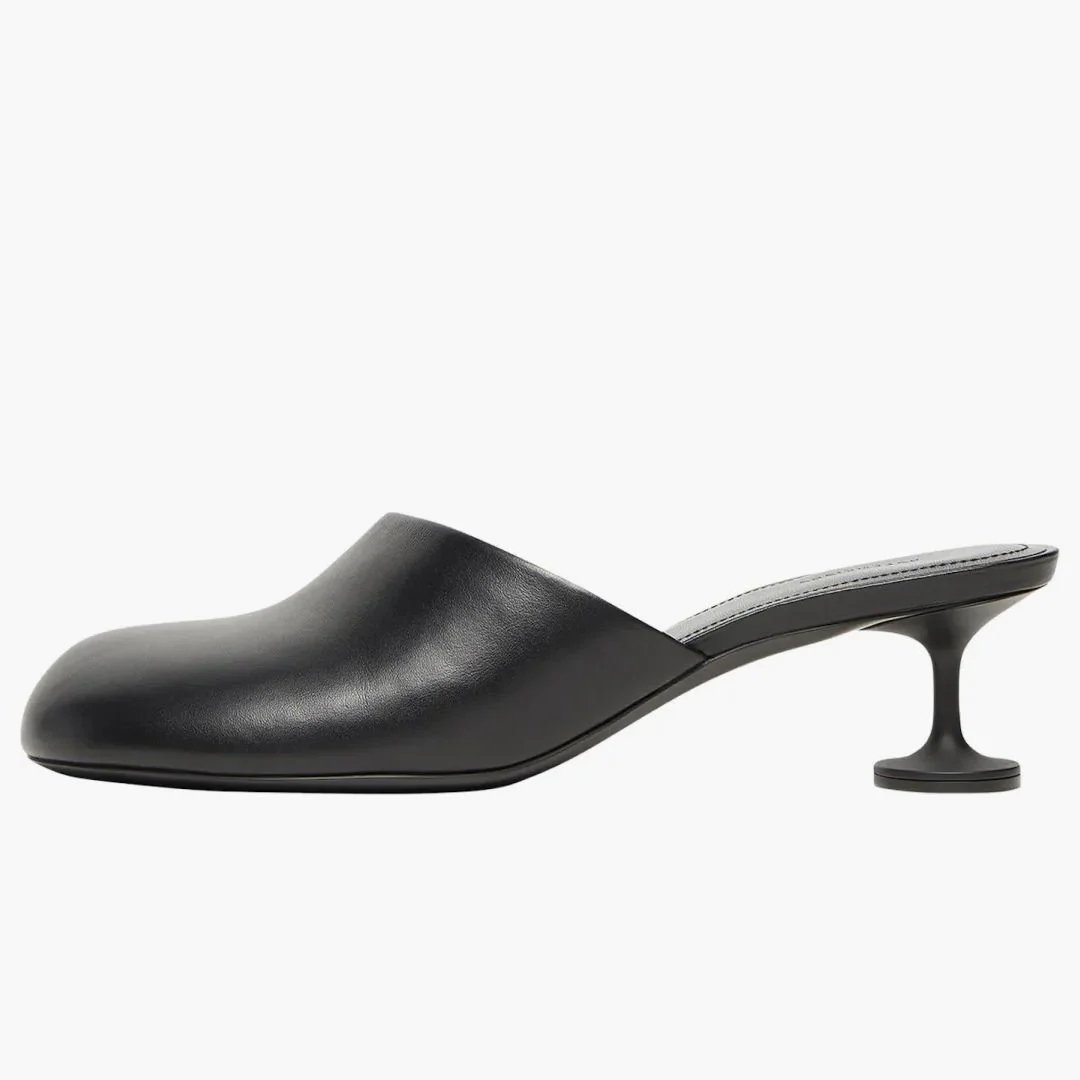 Balenciaga Lady 50mm Mule Blacker Leather - Image 3