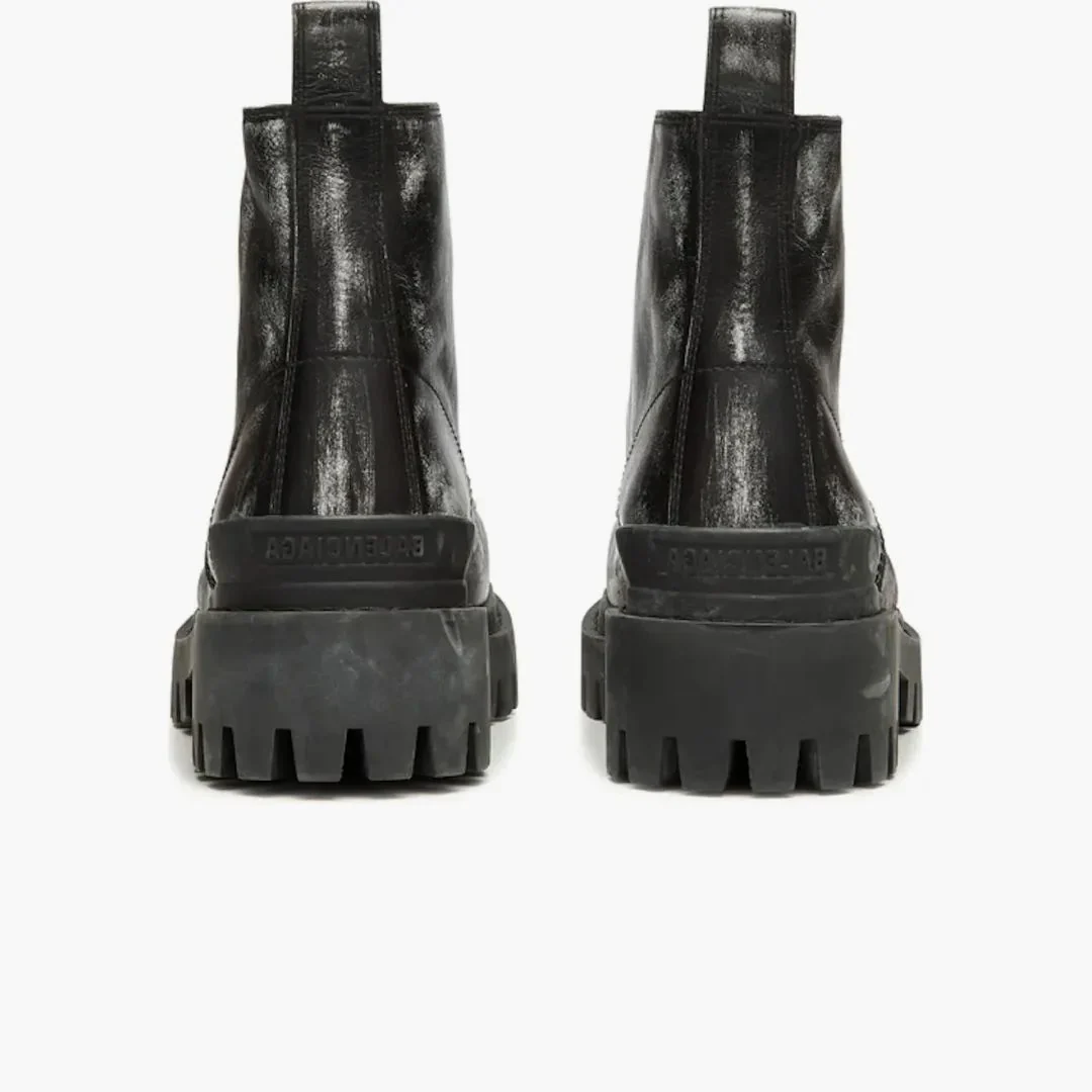 Balenciaga Strike Ankle Boots Black Leather - Image 2