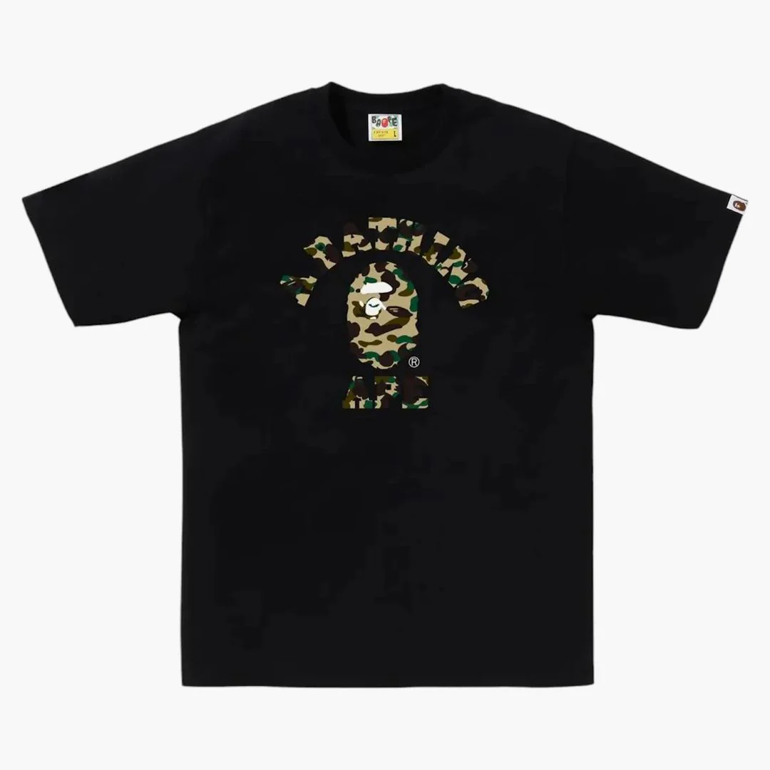 Bape 1st Camo College Tee Tee Black/yellow