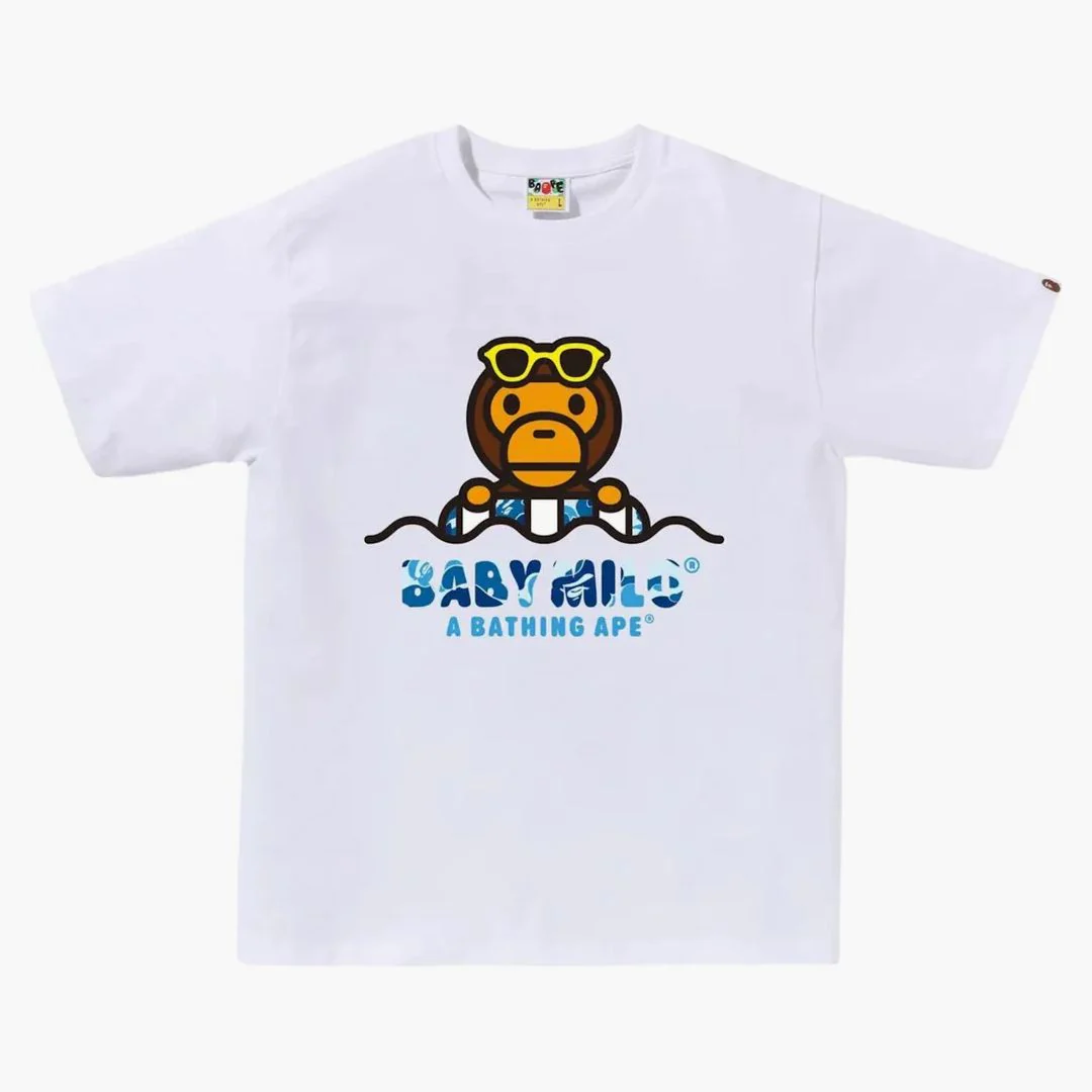 Bape Abc Camo Baby Milo Float Summer Tee White