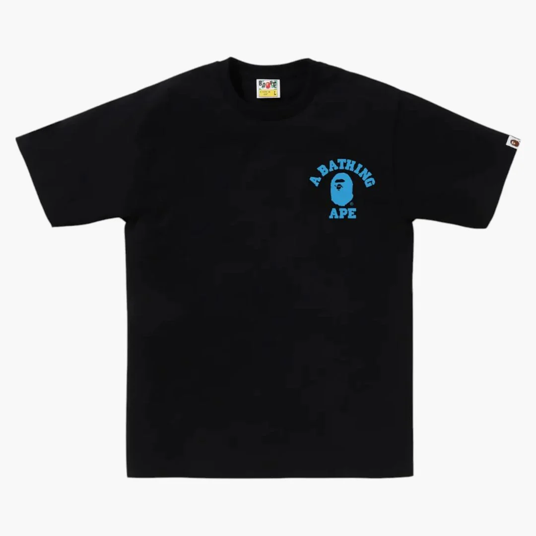 Bape Abc Camo College Ats Tee Black/blue