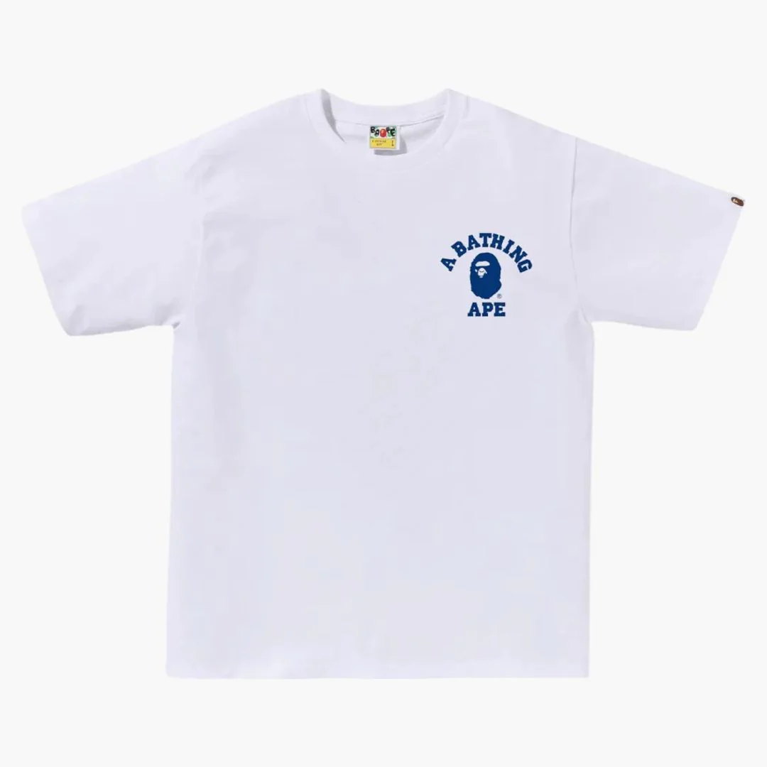 Bape Abc Camo College Ats Tee White/blue