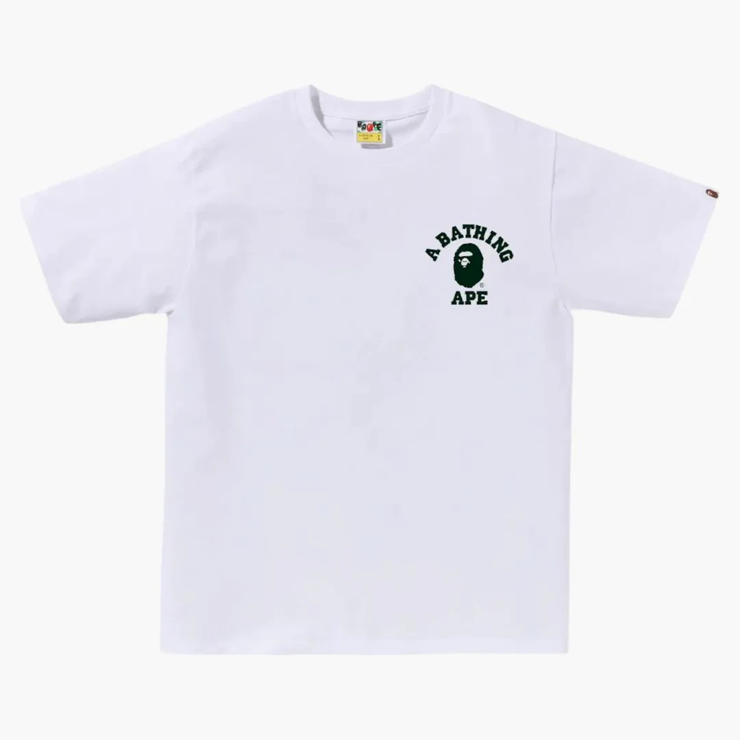 Bape Abc Camo College Ats Tee White/green