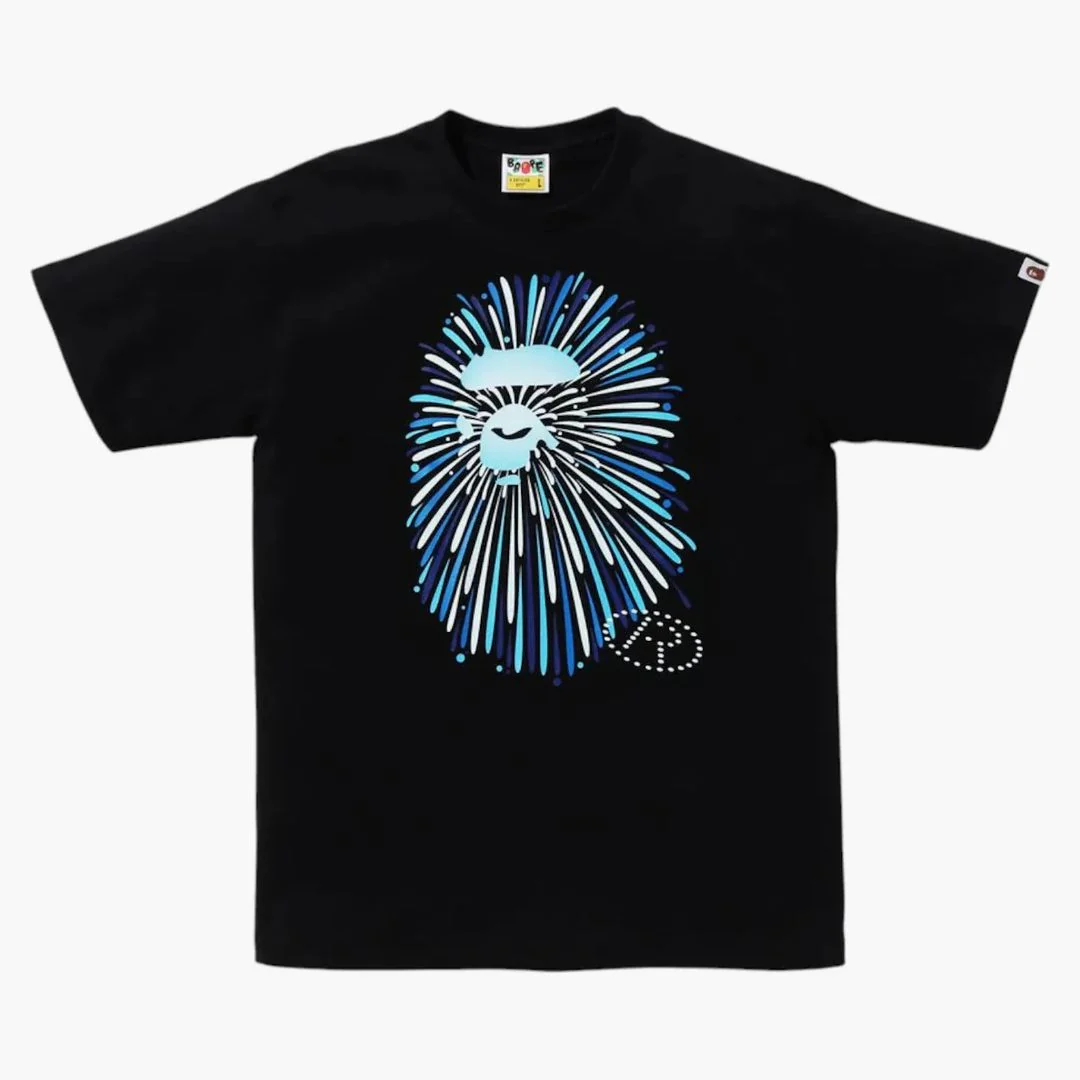 Bape Ape Head Firework I Tee Black/blue - Image 2