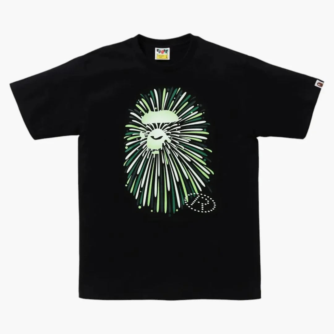 Bape Ape Head Firework I Tee Black/green - Image 2