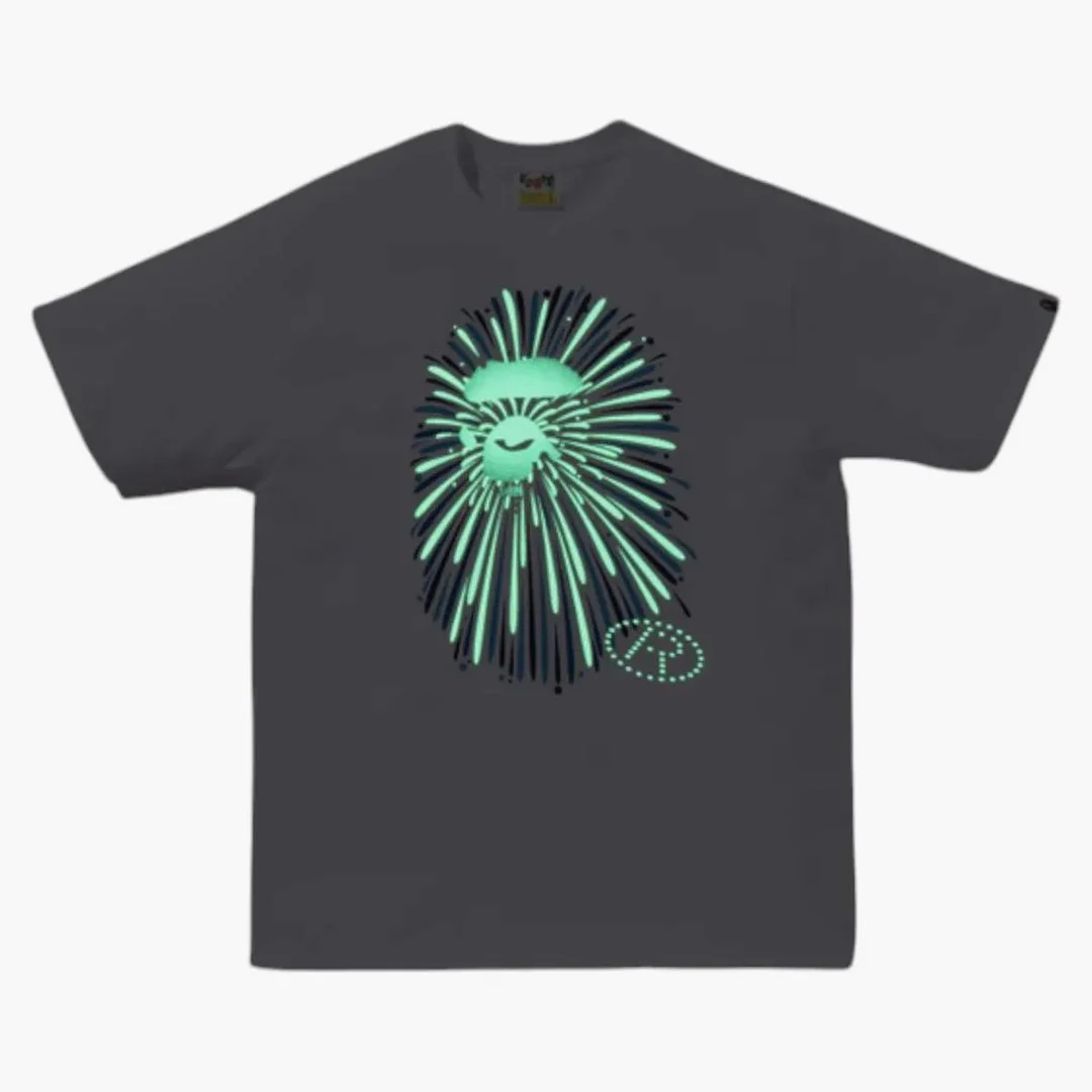 Bape Ape Head Firework I Tee White/blue