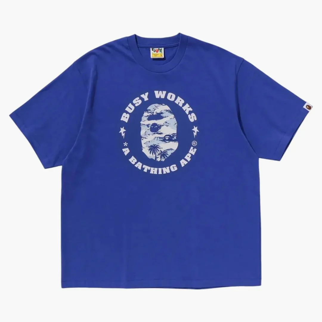 Bape Colors Busy Works Sta Tee Tee Blue