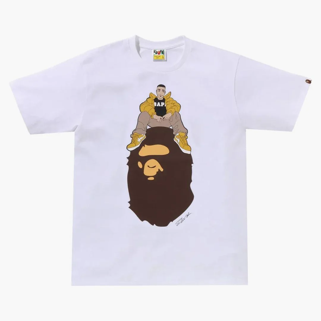 Bape Gallery X Santa Inoue Tee White - Image 2