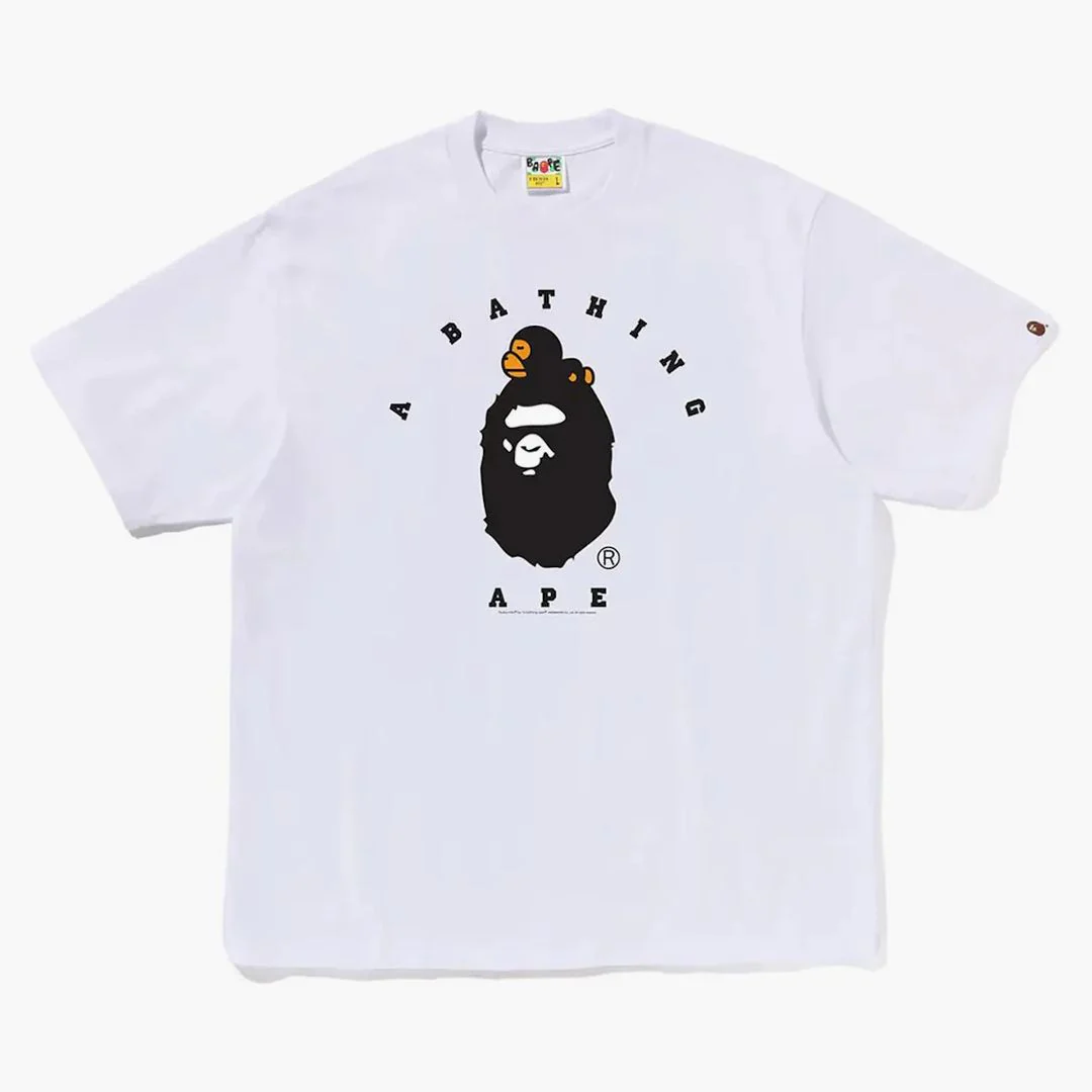Bape Milo College Relaxed Fit Tee White