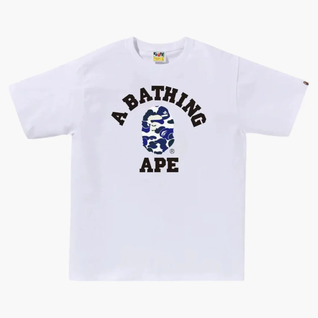 Bape Online Exclusive College Bapec Tee White