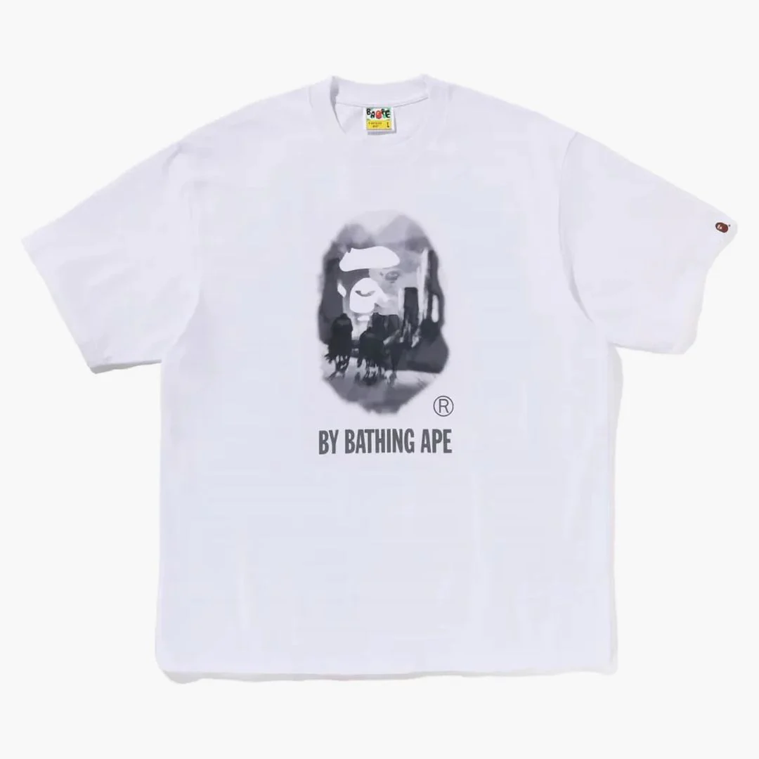 Bape Painting By Bathing Ape Relaxed Fit Tee White