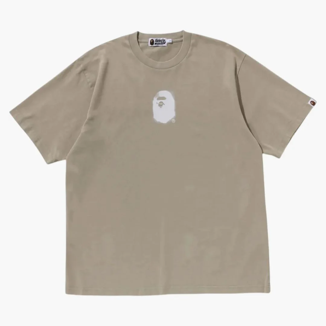 Bape Pigment Print Ape Head Relaxed Fit Tee Olivedrab