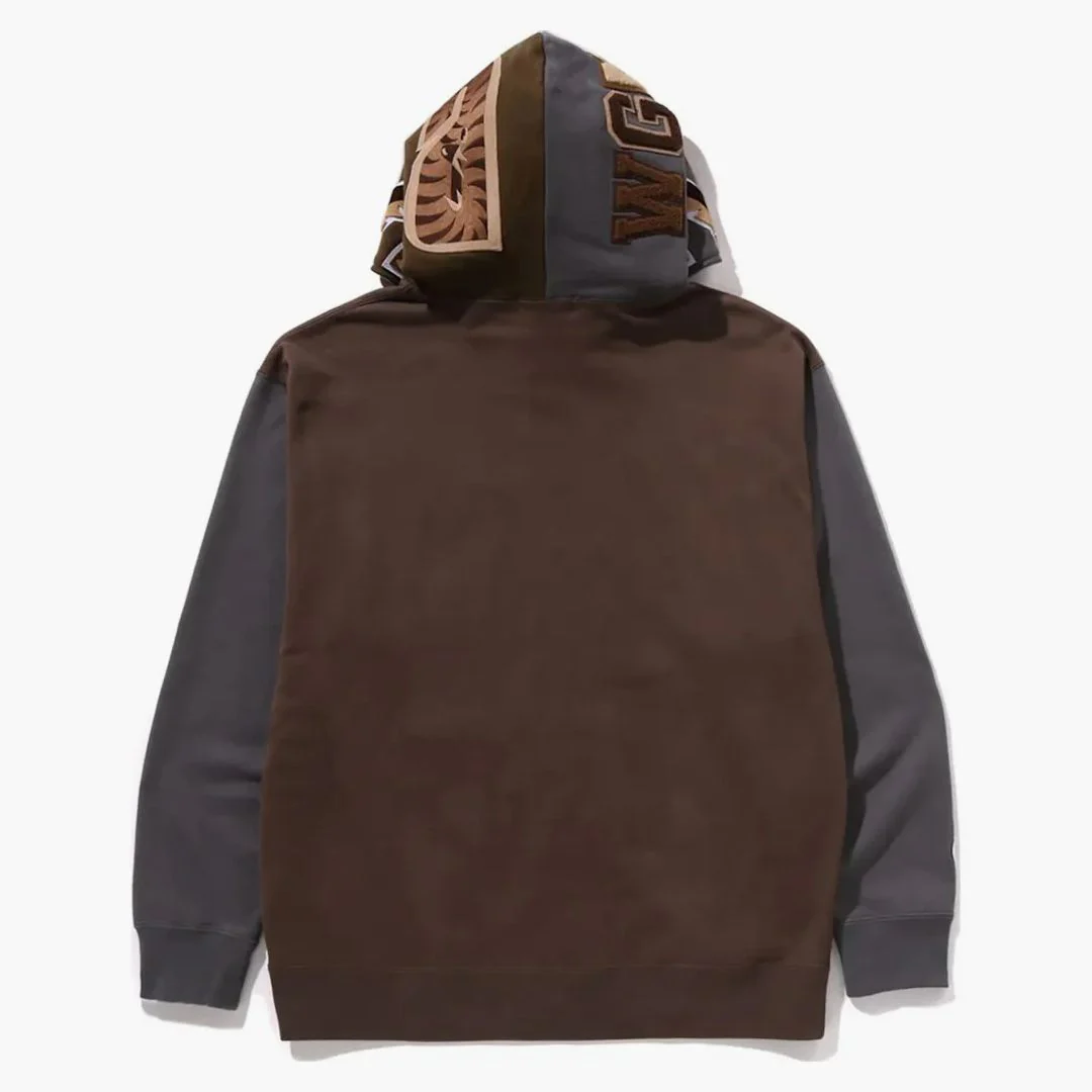 Bape Shark Full Zip Ii Hoodie Beige