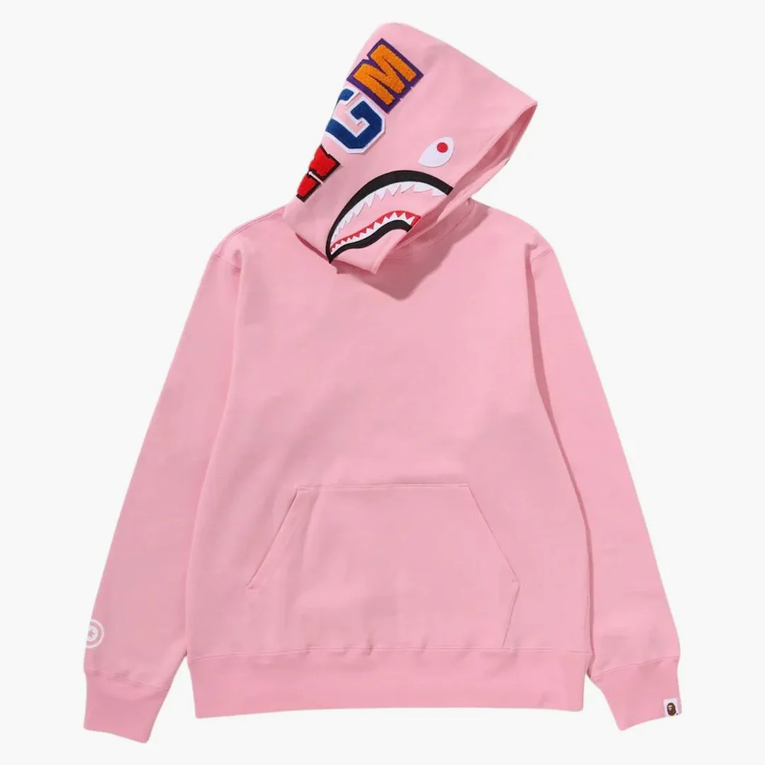 Bape Shark Pullover Hoodie (fw25) Pink