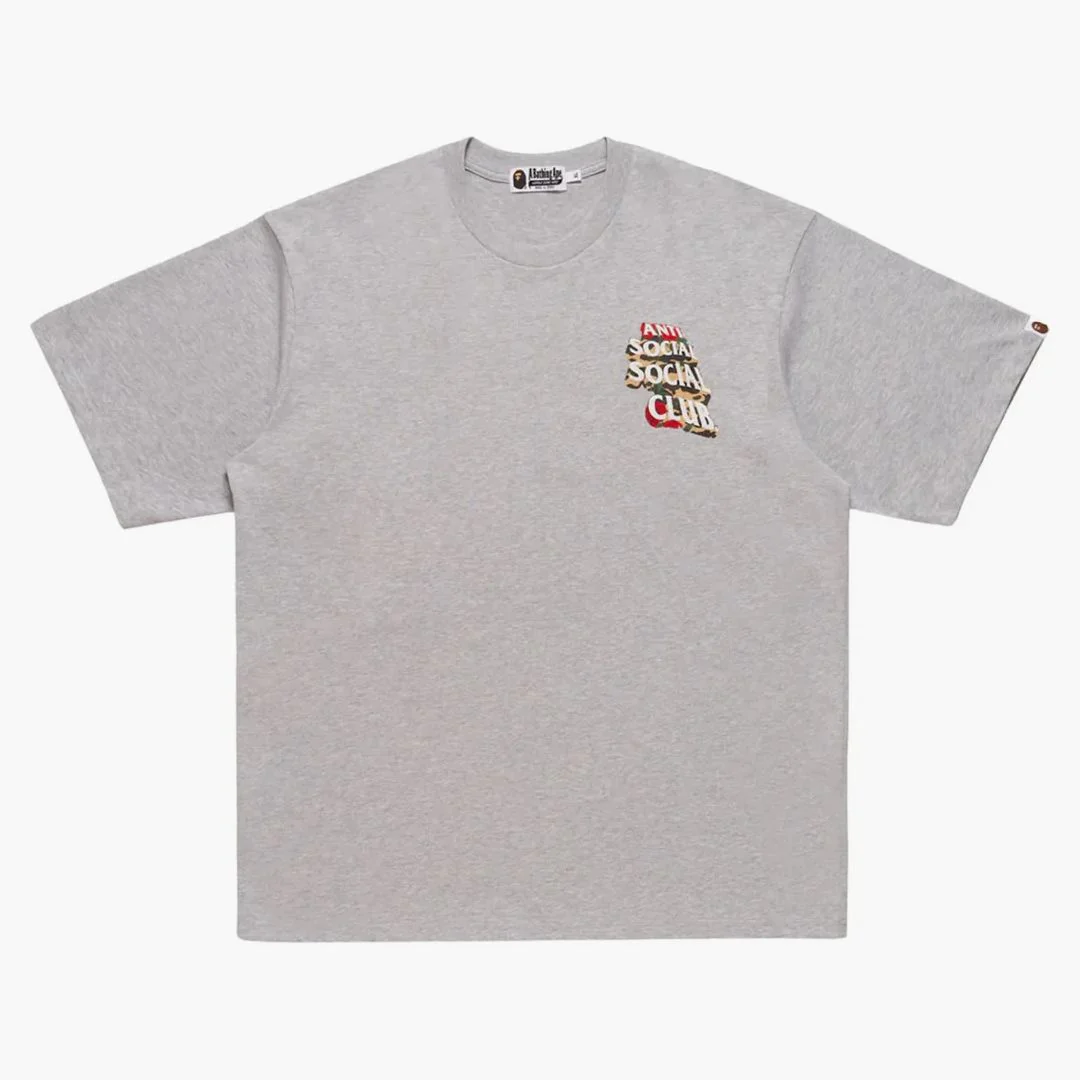 Bape X Anti Social Social Club Ii Tee Grey - Image 2