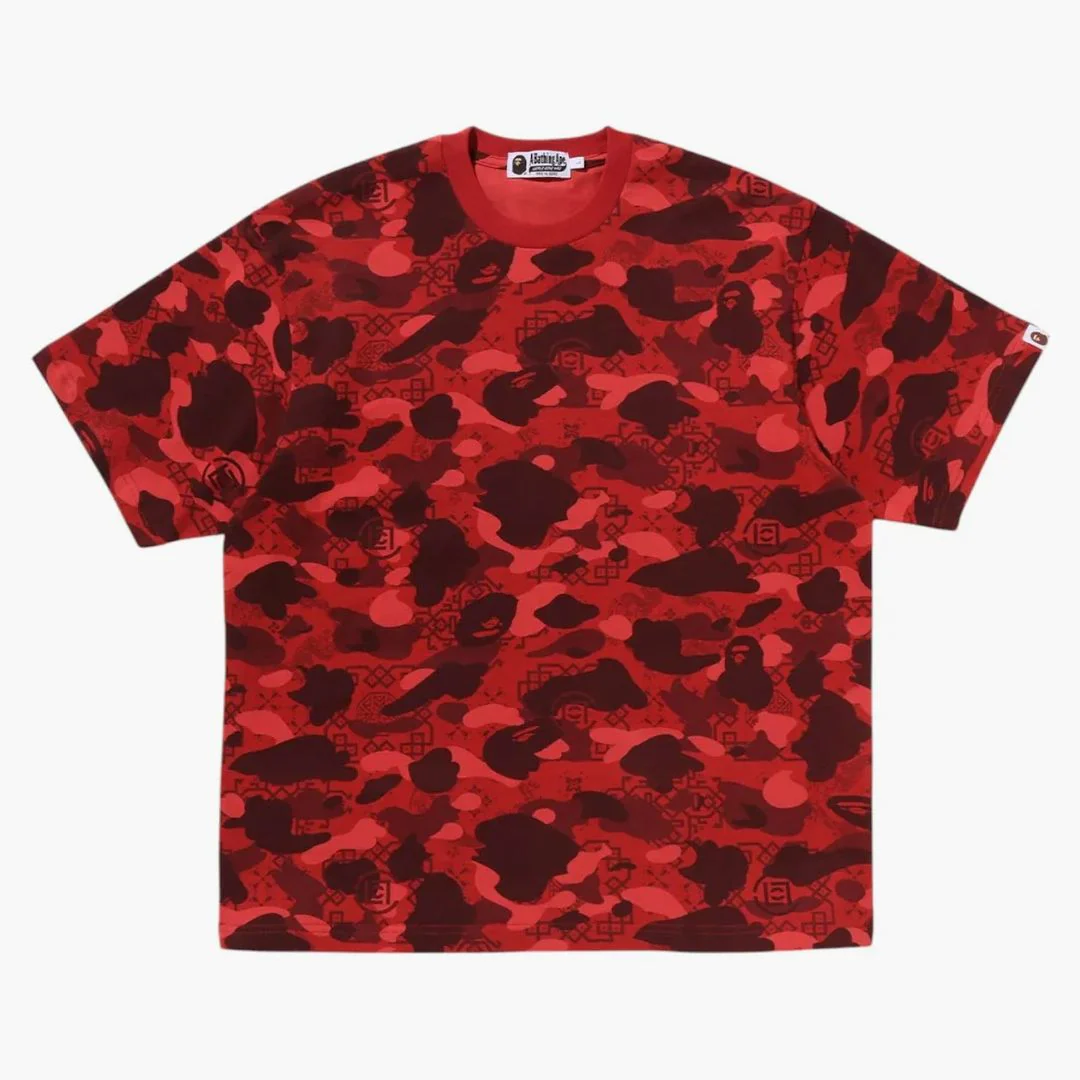 Bape X Clot Camo T-shirt Red