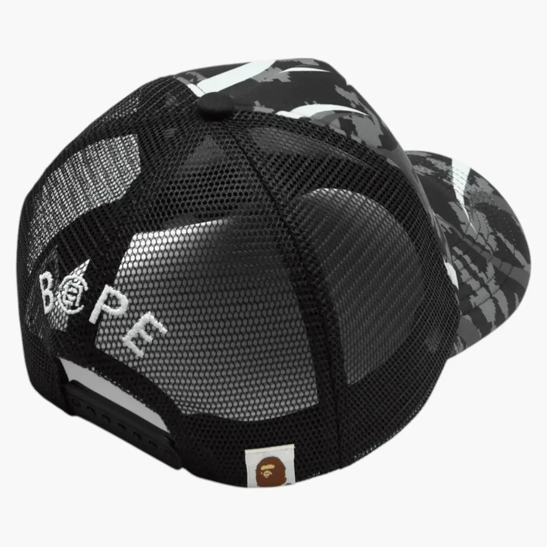 Bape X Clot Egra Camo Trucker Cap Grey - Image 2