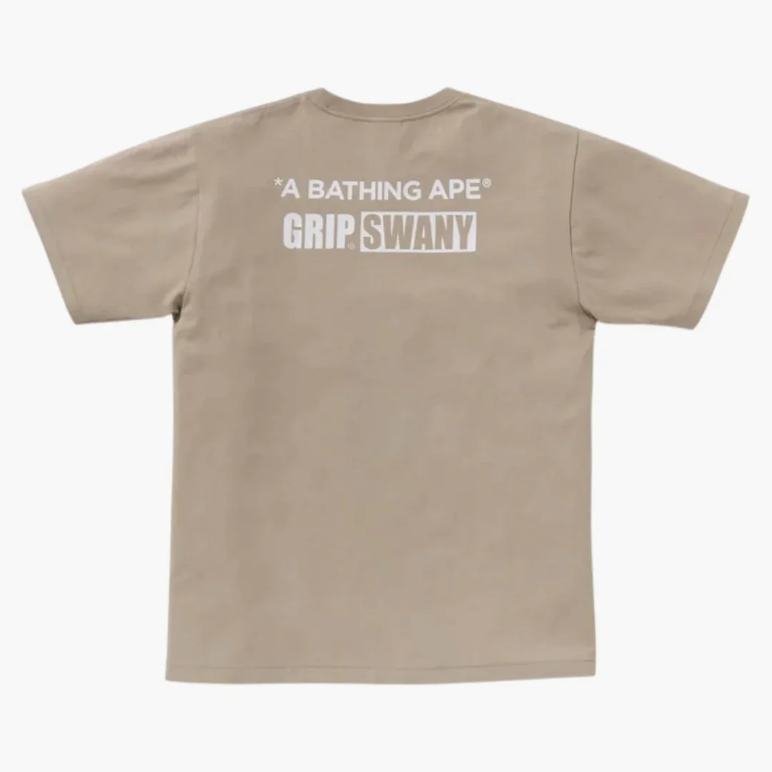Bape X Grip Swany Tee Beige - Image 2