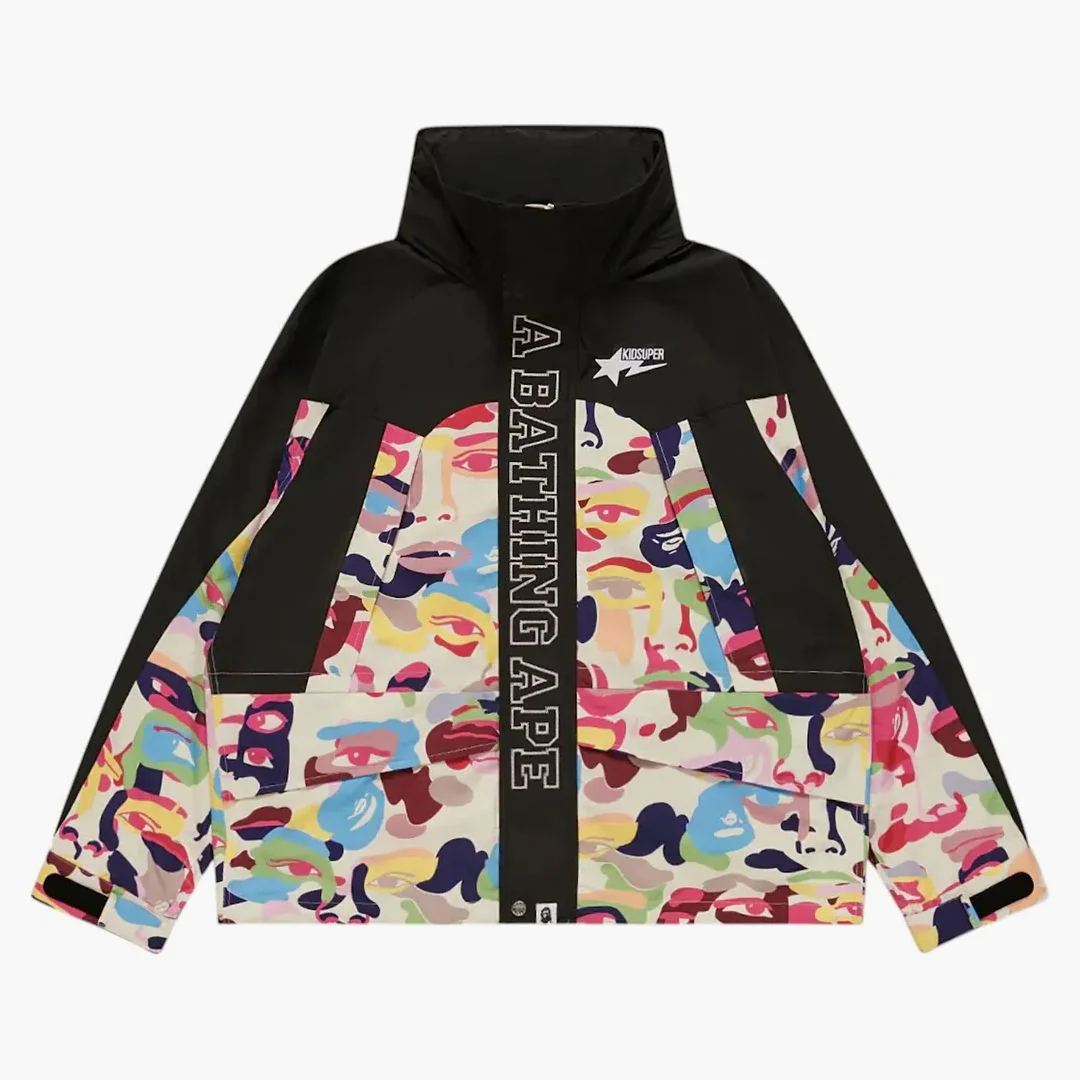 Bape X Kidsuper Camo Snowboard Jacket Multicolor