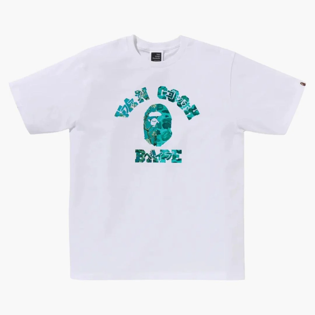 Bape X Van Gogh Museum College Tee White