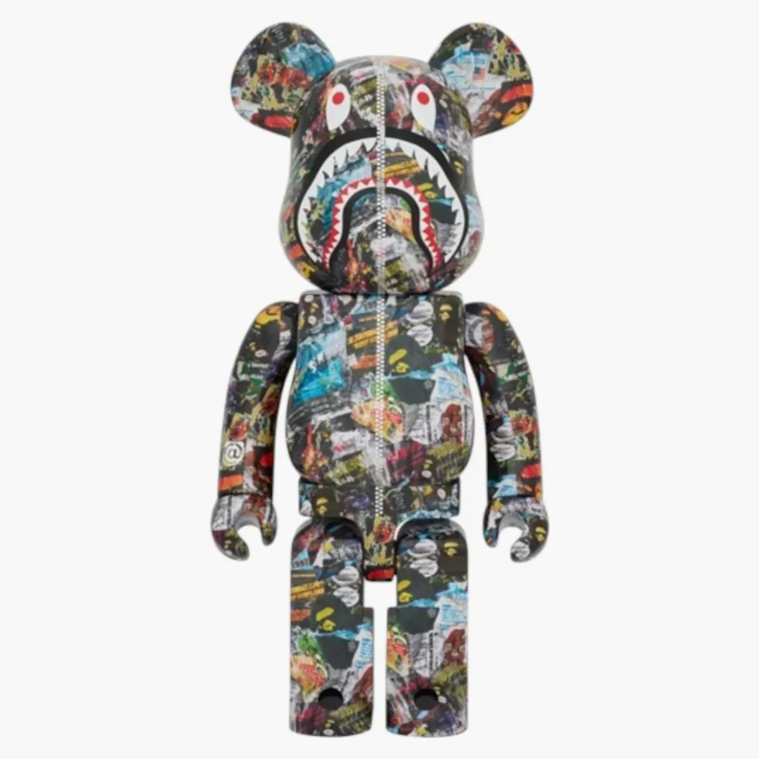 Bearbrick Bape(r) Legacy Camo Shark 1000% Navy - Image 2