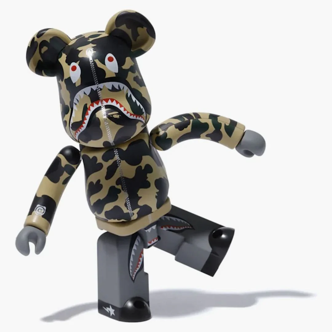 Bearbrick X Medicom 1st Camo Shark Superalloy Chogokin 200% Bearbrick Yellow - Image 2