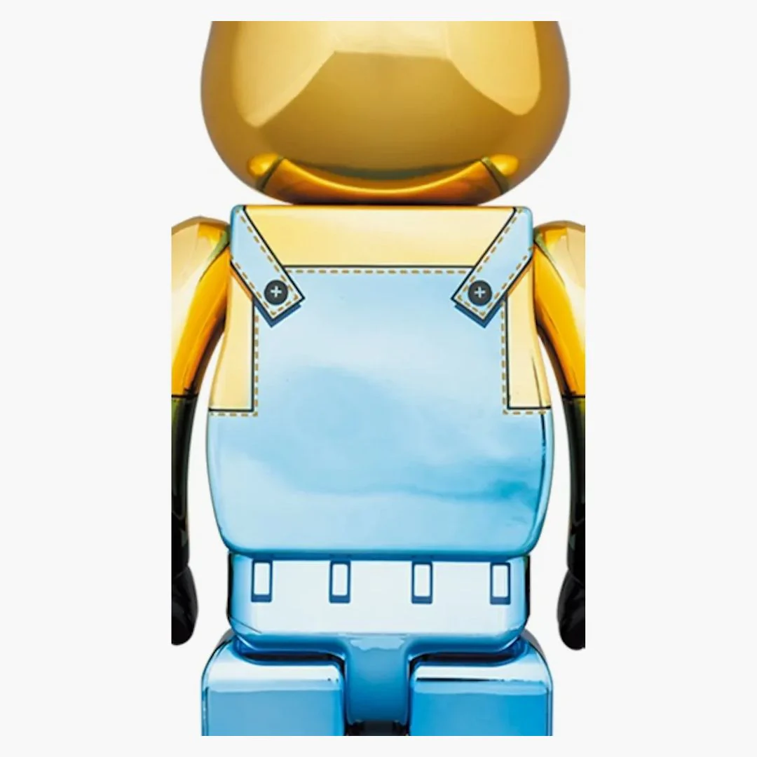 Bearbrick X Minions Stuart Chrome Ver. 100% & 400% Set - Image 3