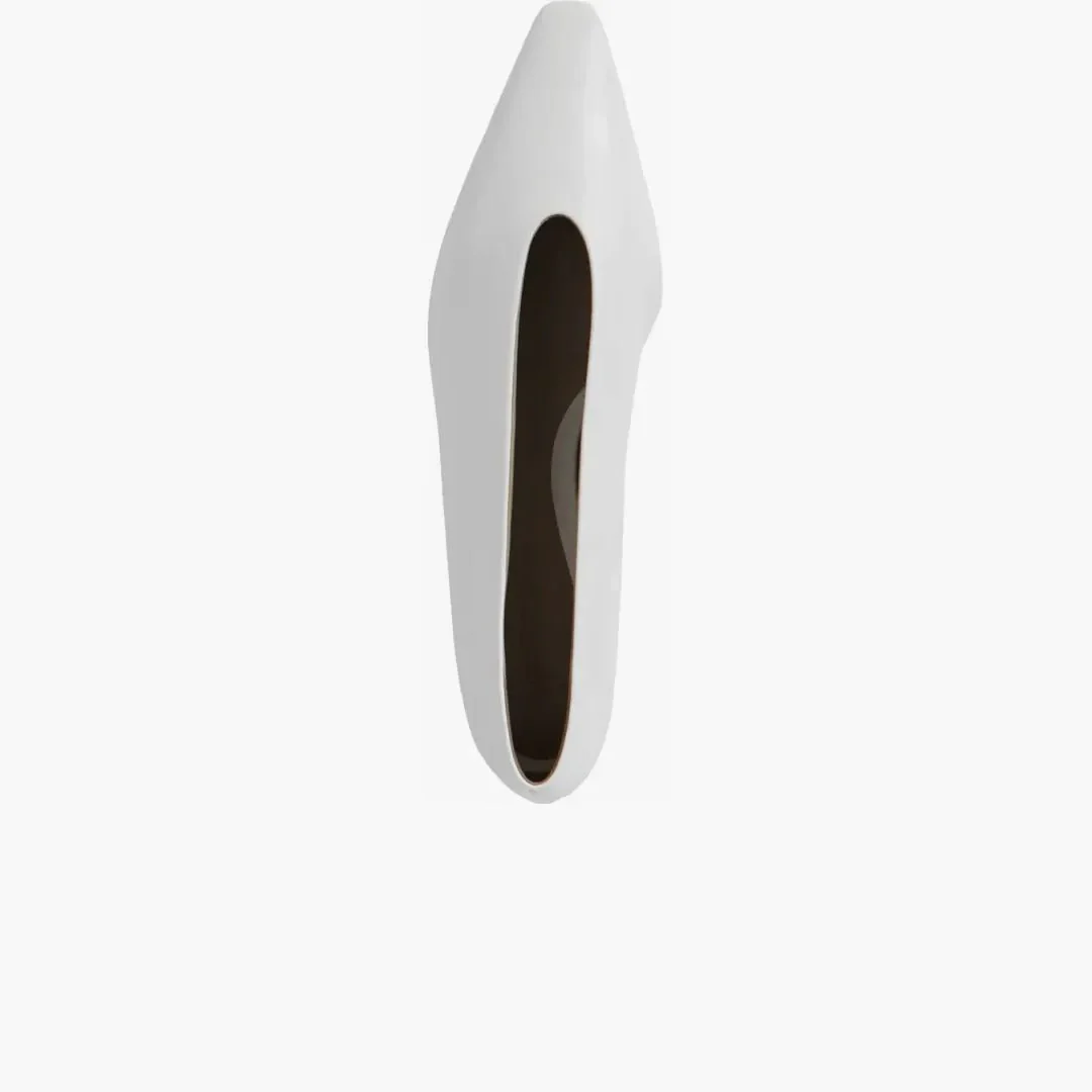 Bottega Veneta Almond Leather Ballet Flat White (women's) - Image 2