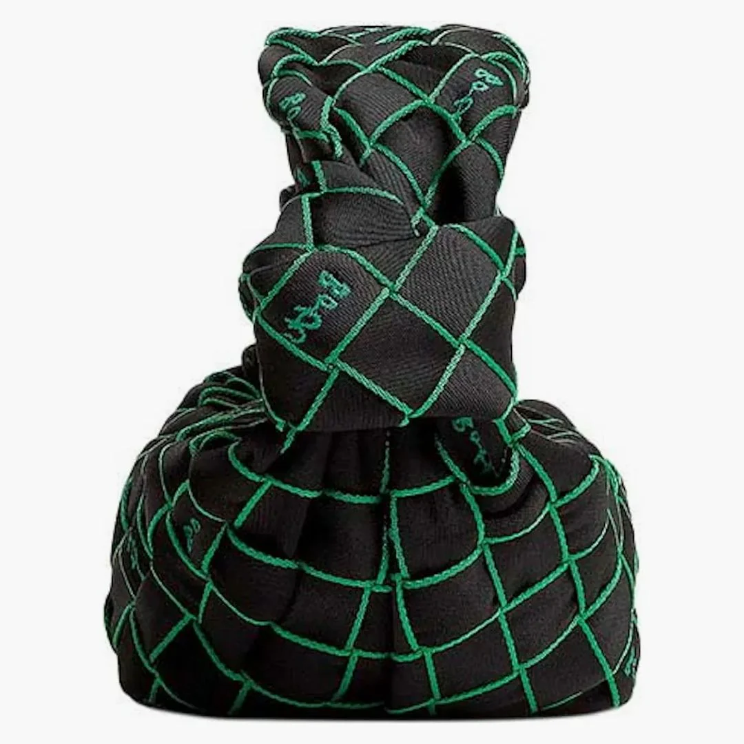Bottega Veneta Double Knot Cloth Handbag Black