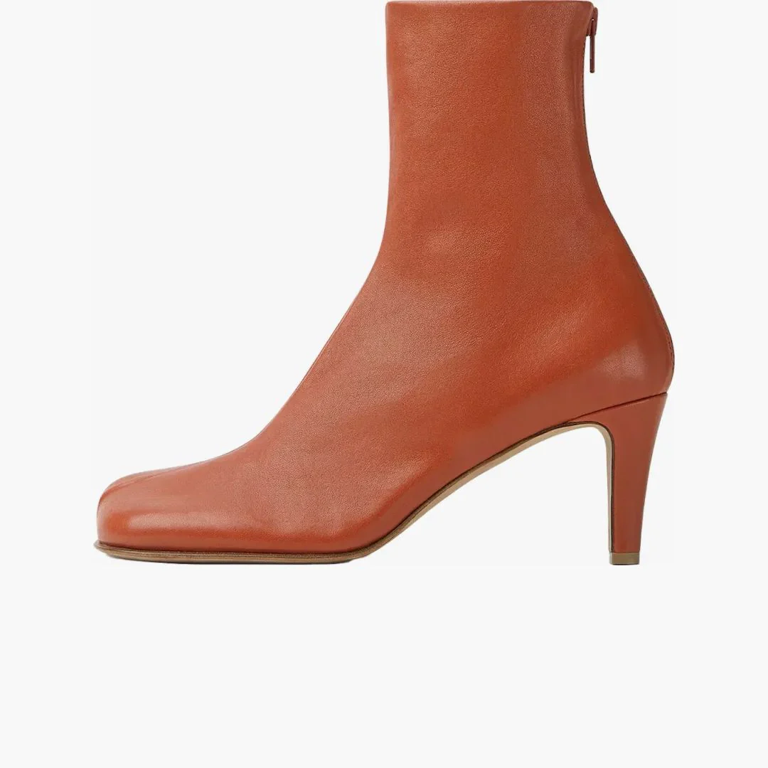 Bottega Veneta Leather Ankle Boot Brown (women's) - Image 2