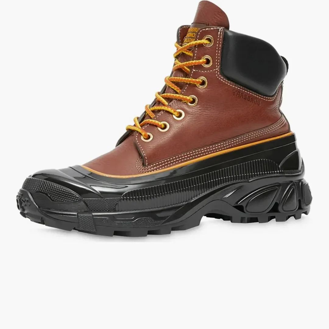 Burberry Arthur Ankle Boots Brown Black - Image 2