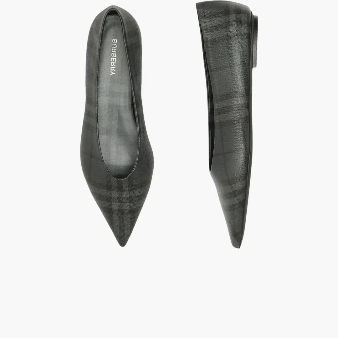 Burberry Madelina Ballet Flat Gray Check (women's)