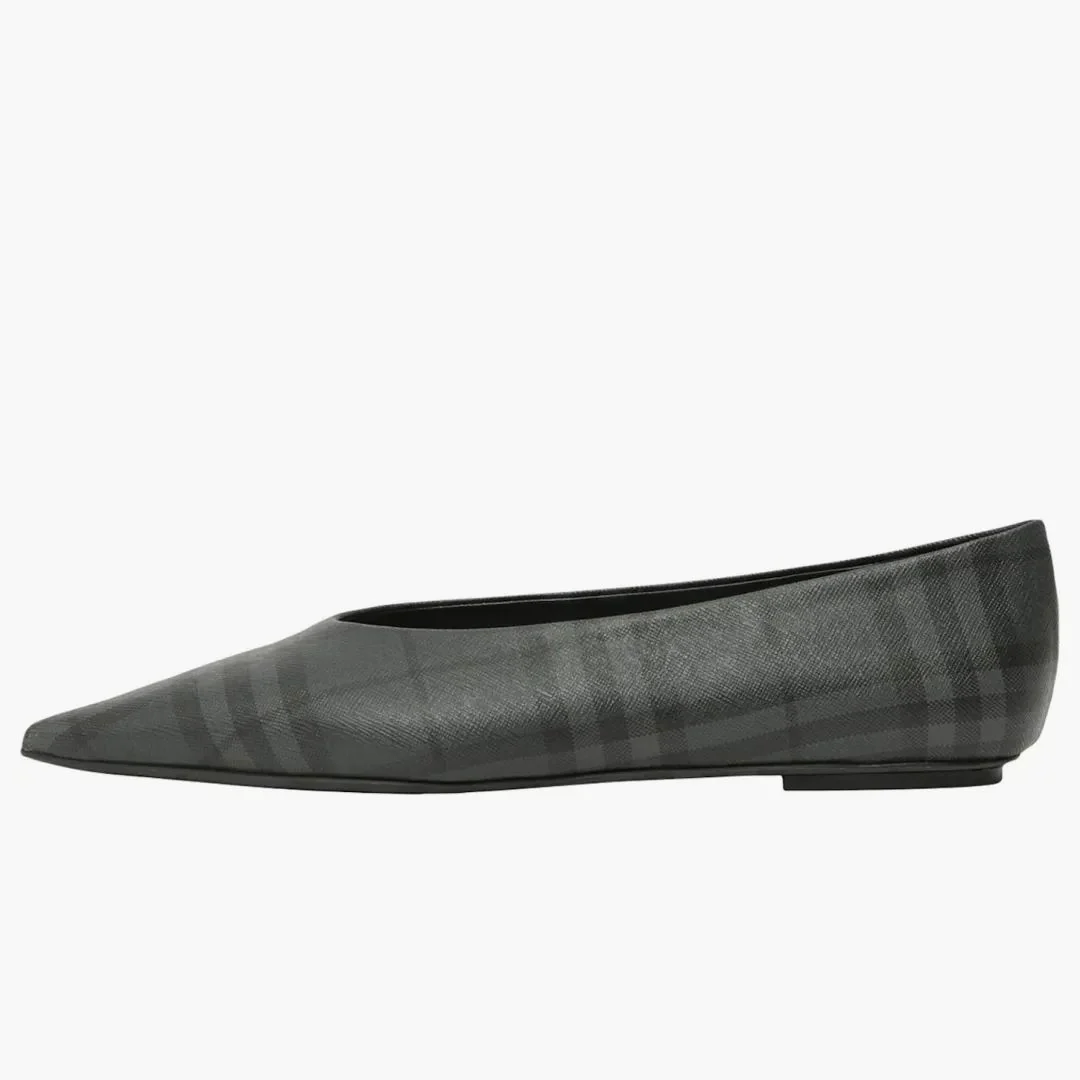 Burberry Madelina Ballet Flat Gray Check (women's) - Image 2