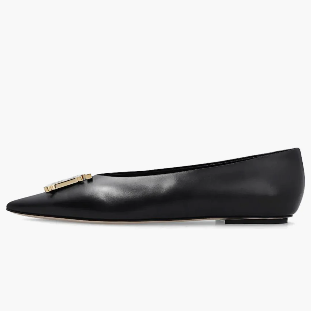Burberry Motif Point-toe Ballerina Flat Black Monogram (women's) - Image 2