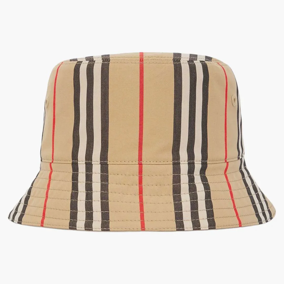 Burberry Reversible Icon Striped Bucket Hat Beige - Image 2