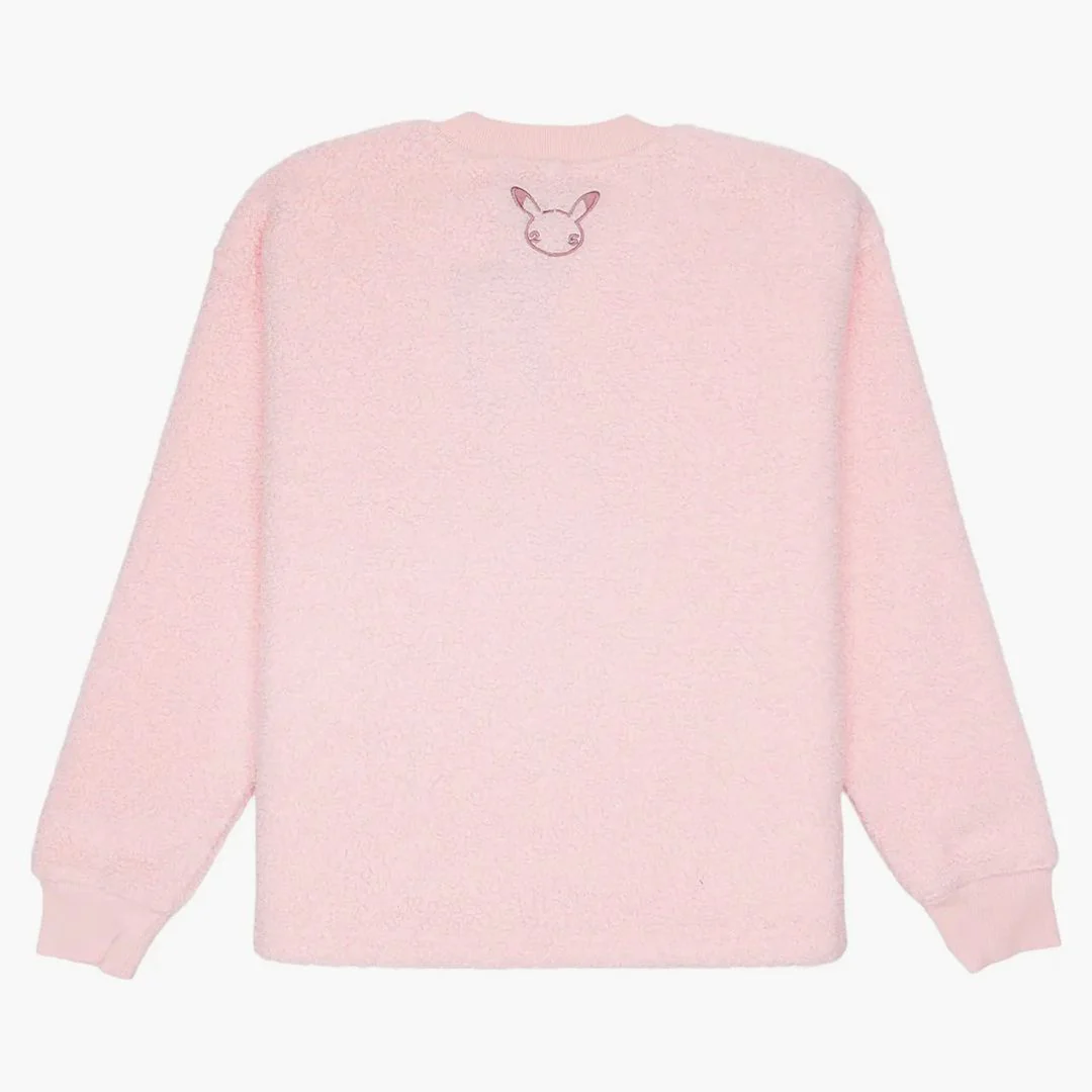 Converse Pokemon Jigglypuff Sherpa Crewneck Sweatshirt Pink - Image 2