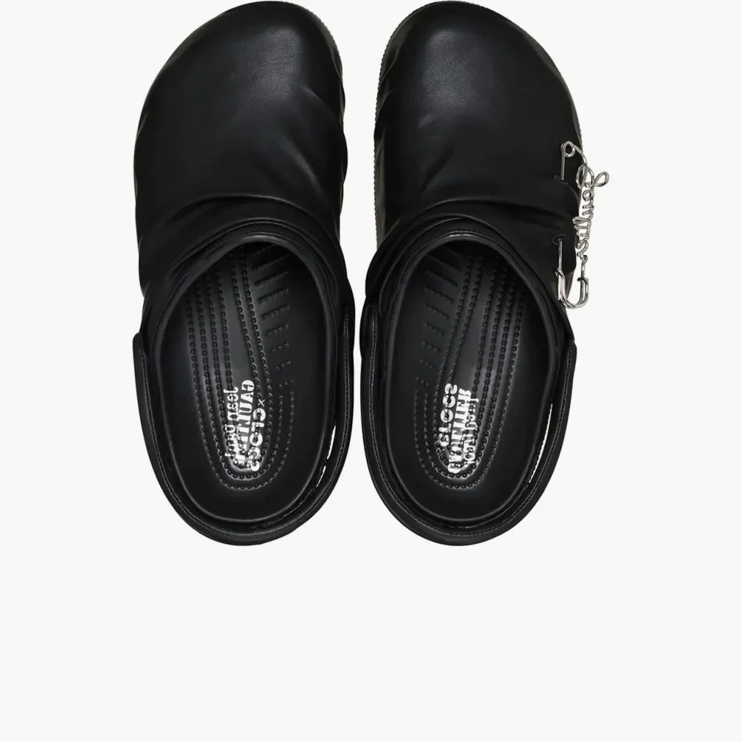 Crocs Classic Clog Jean Paul Gaultier Draped Black - Image 2