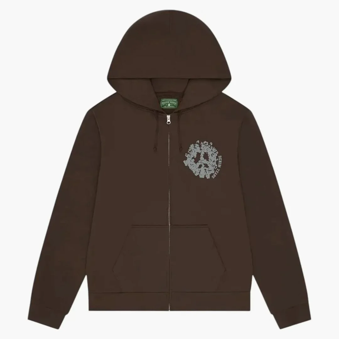 Denim Tears Denim University Zip Hoodie Brown