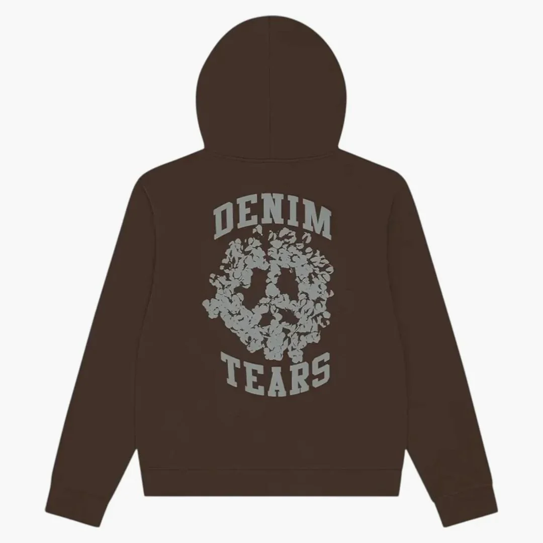 Denim Tears Denim University Zip Hoodie Brown - Image 2