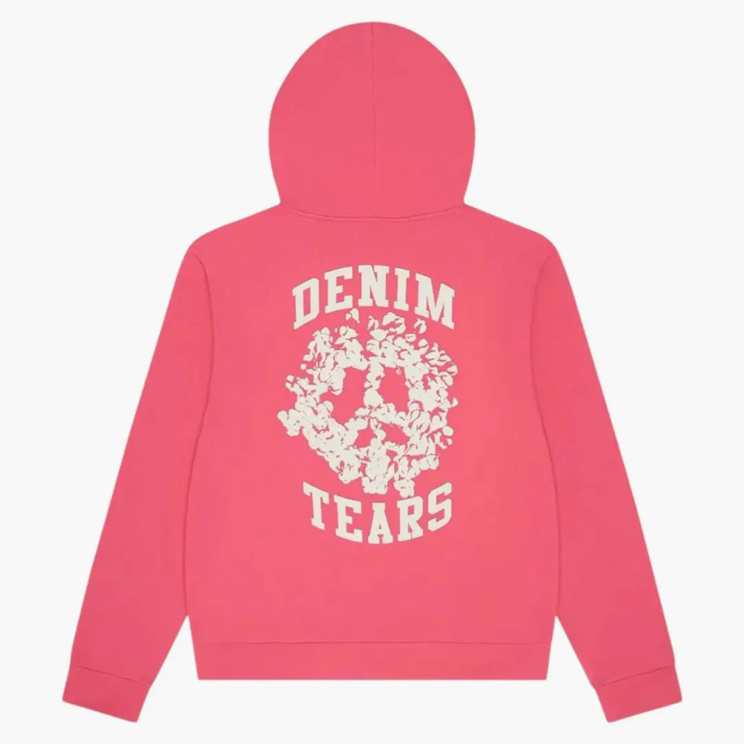 Denim Tears Denim University Zip Hoodie Pink - Image 3