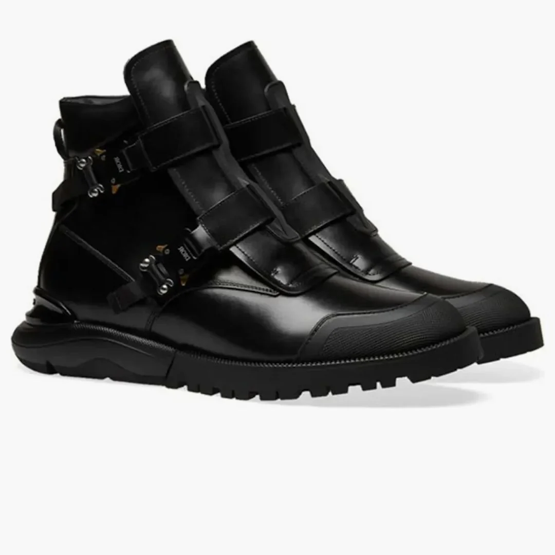 Dior Buckle Military Combat Boot Black - Image 3