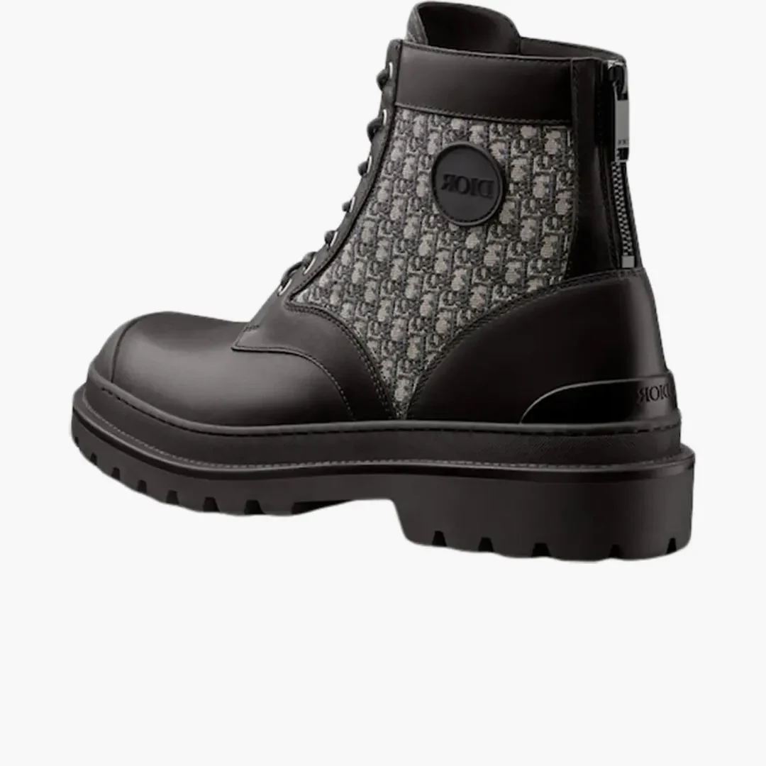 Dior Explorer Ankle Boot Black Beige Dior Oblique Jacquard - Image 2