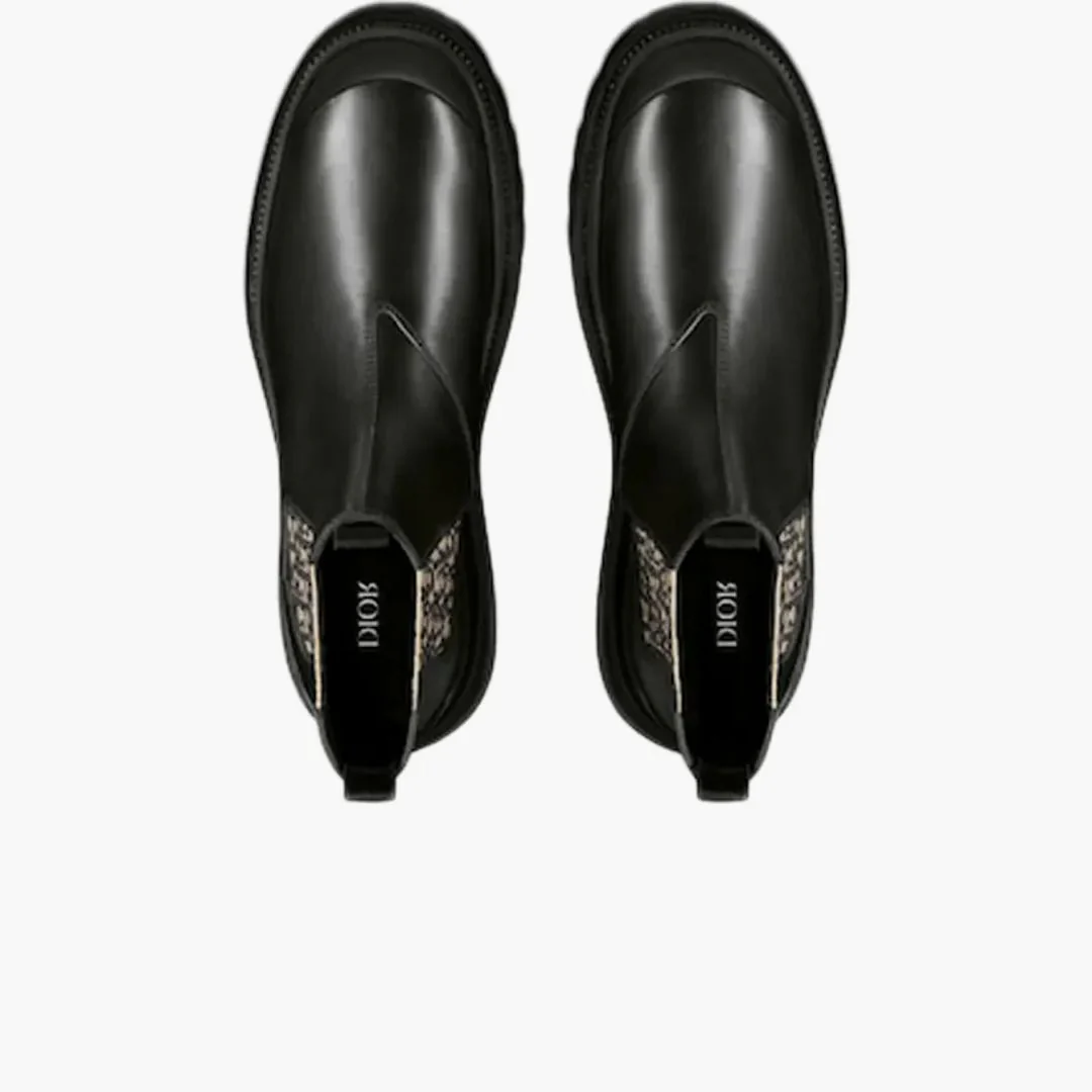 Dior Explorer Chelsea Boot Black Beige Black Dior Oblique Motif - Image 3
