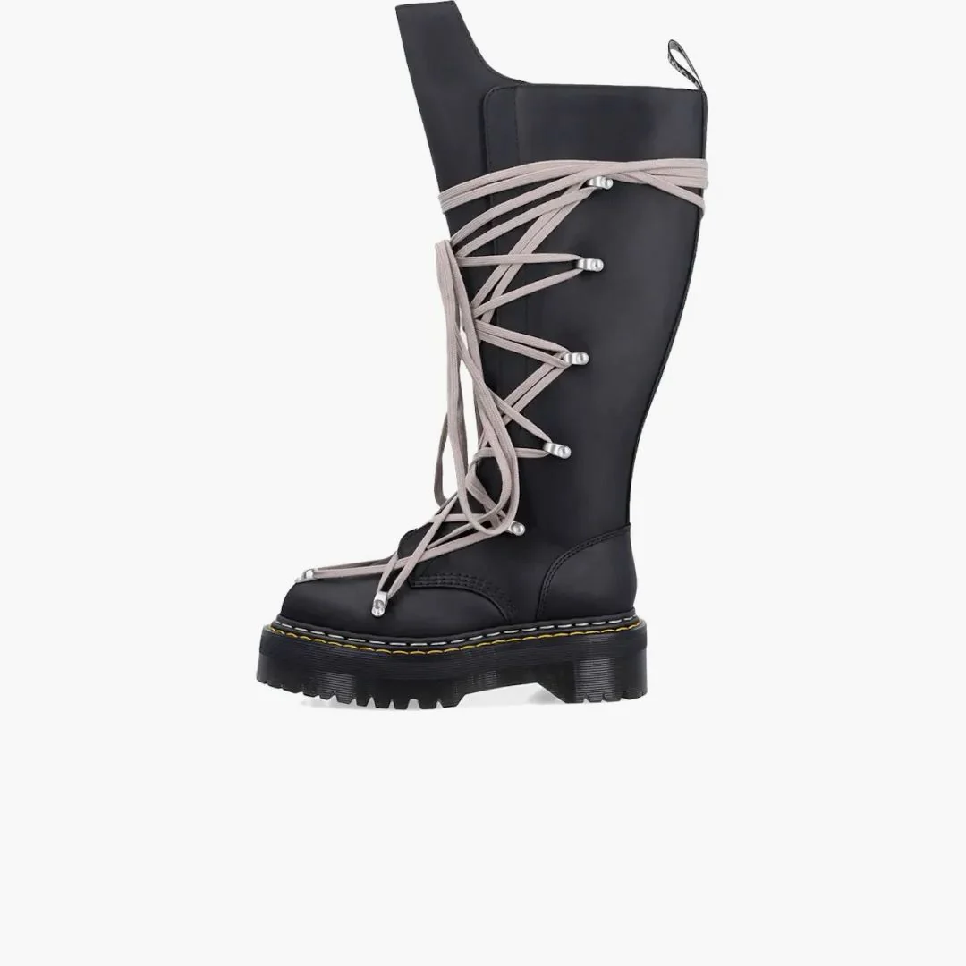 Dr. Martens 1460 Drkshdw Quad Sole Pentalace Boot Rick Owens Black