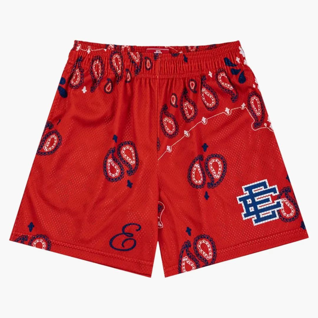 Eric Emanuel Ee Basic Short Red Paisley/blue