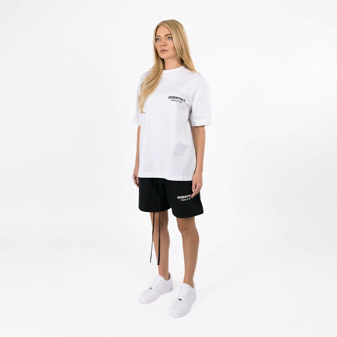 Fear Of God Essentials Classic Short Sleeve Tee Bright White - Image 3
