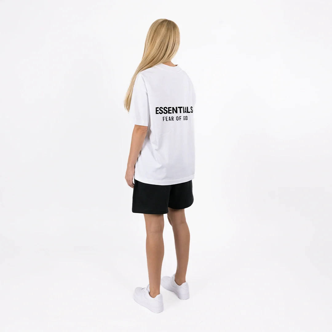Fear Of God Essentials Classic Short Sleeve Tee Bright White - Image 4