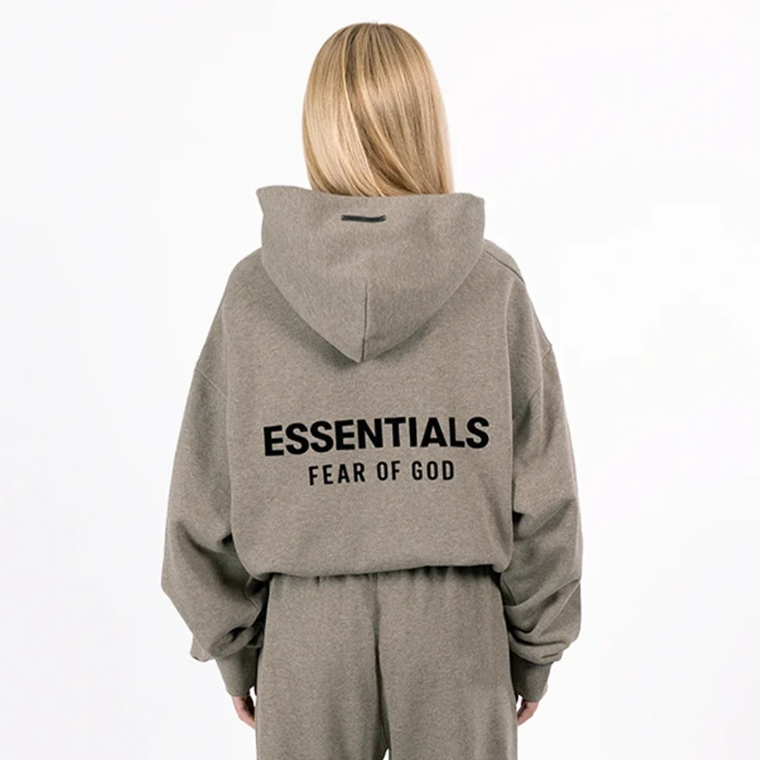 Fear Of God Essentials Fleece Hoodie (FW24) Heather Gray - Image 3