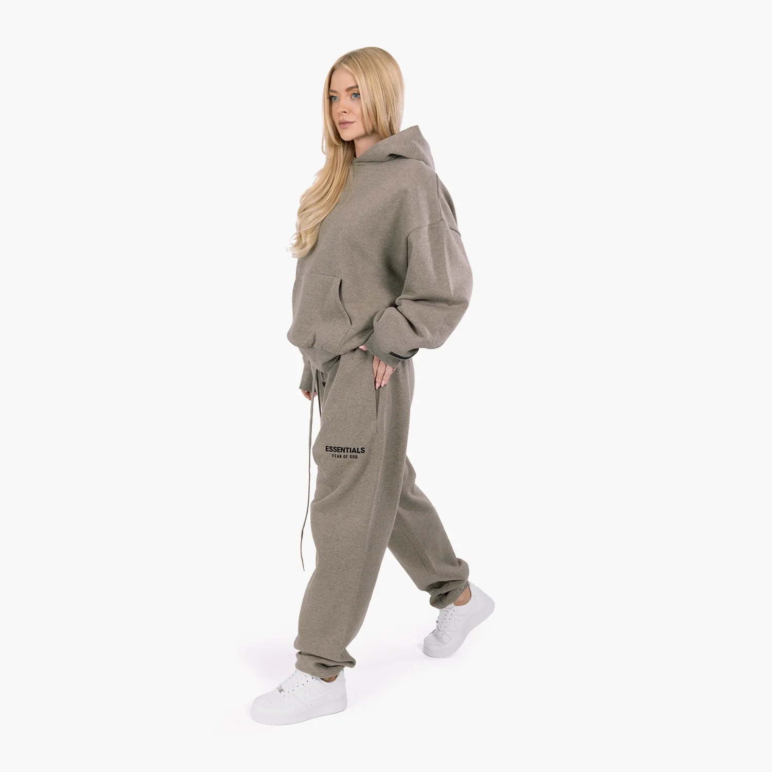 Fear Of God Essentials Fleece Hoodie (FW24) Heather Gray - Image 5