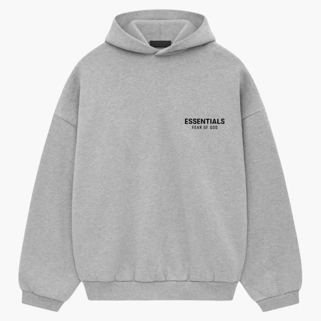 Fear Of God Essentials Fleece Hoodie (FW24) Light Heather Gray - Image 2